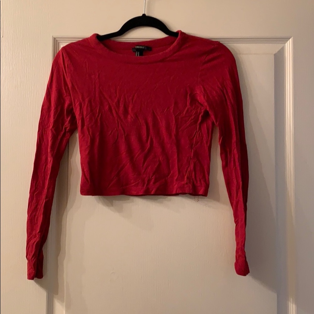 Long sleeve crop top